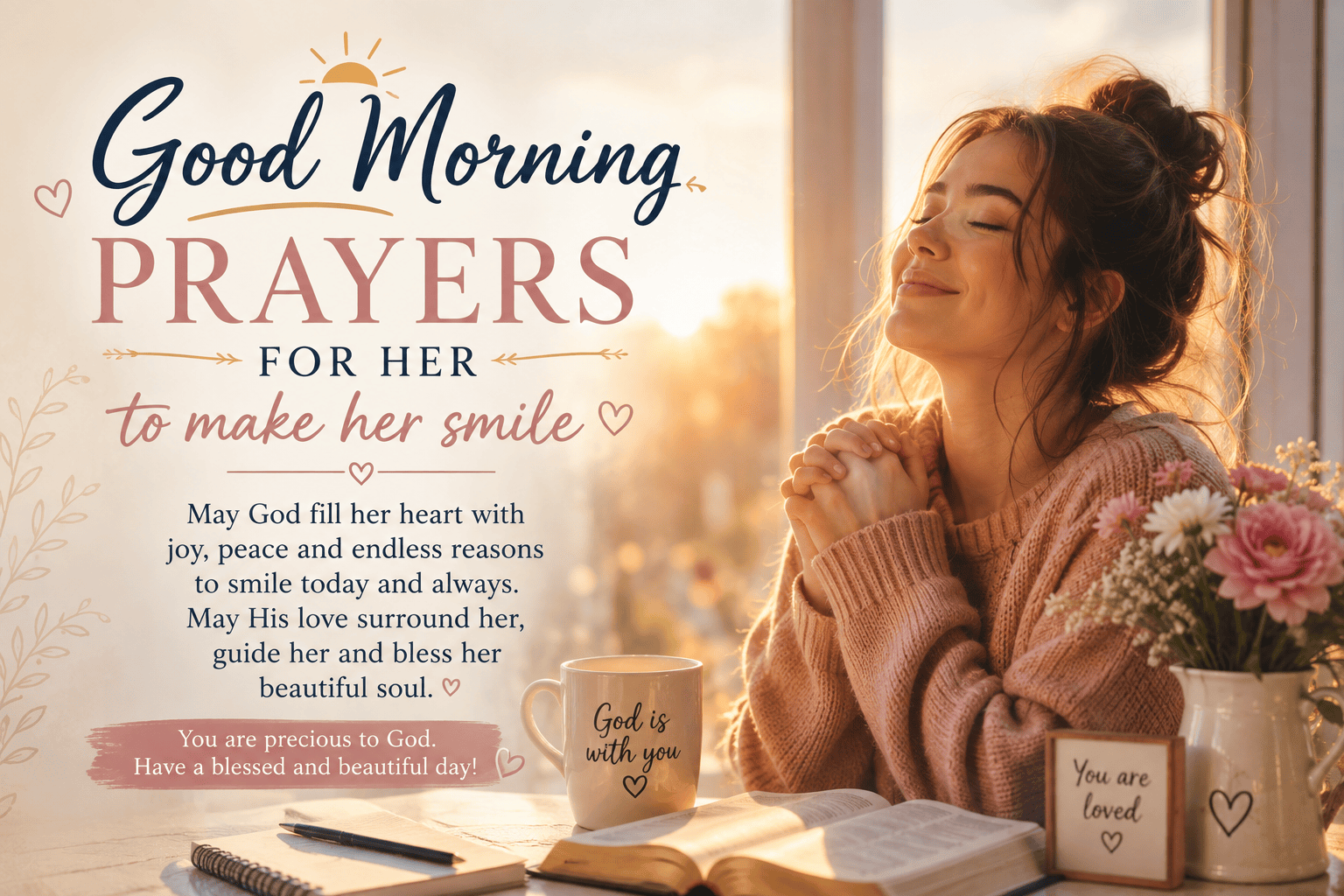 good morning prayers for her to make her smile