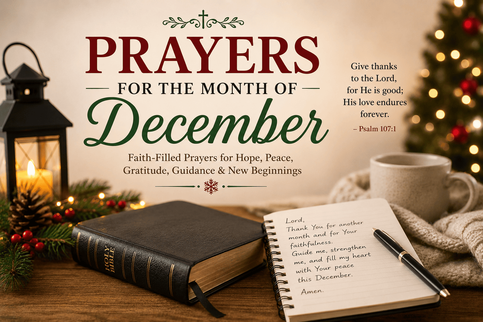 prayers for the month of december