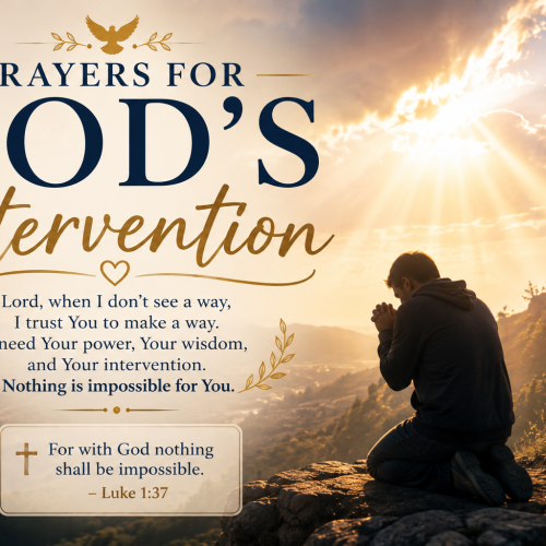 prayers for god's intervention