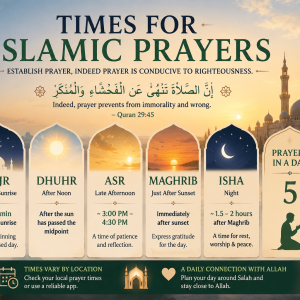 times for islamic prayers
