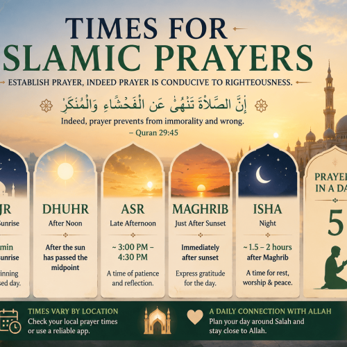 times for islamic prayers